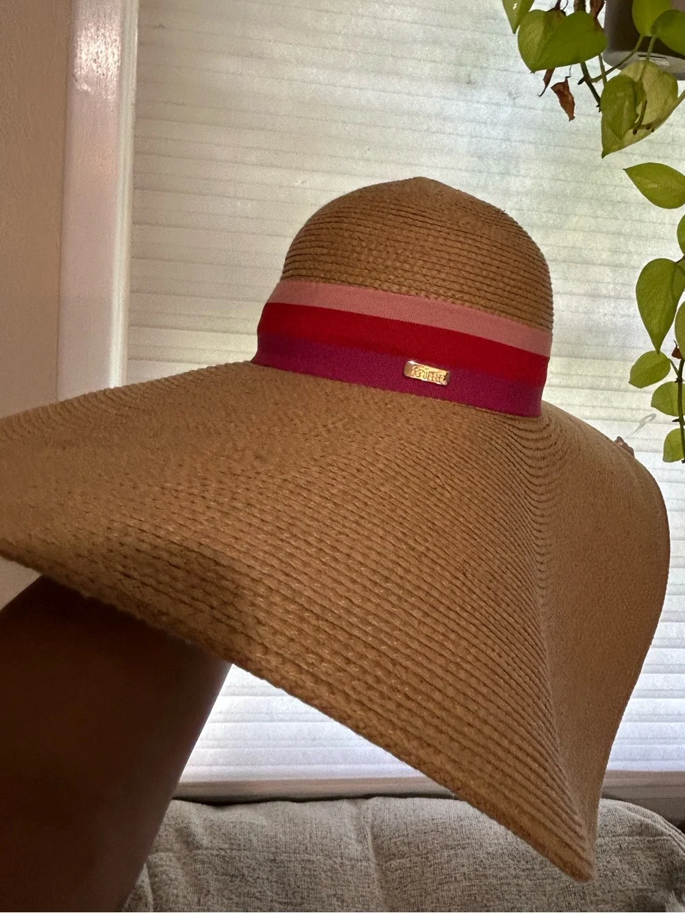 Trina Turk Palmas Oversized Wide Brim Floppy Straw Sun Hat